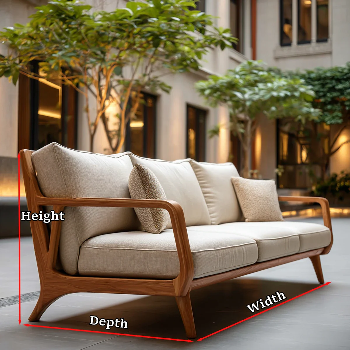 Modern Curved Sofa with Deep Seating and Cushioned Comfort for Living Rooms - ArborisWood - 10