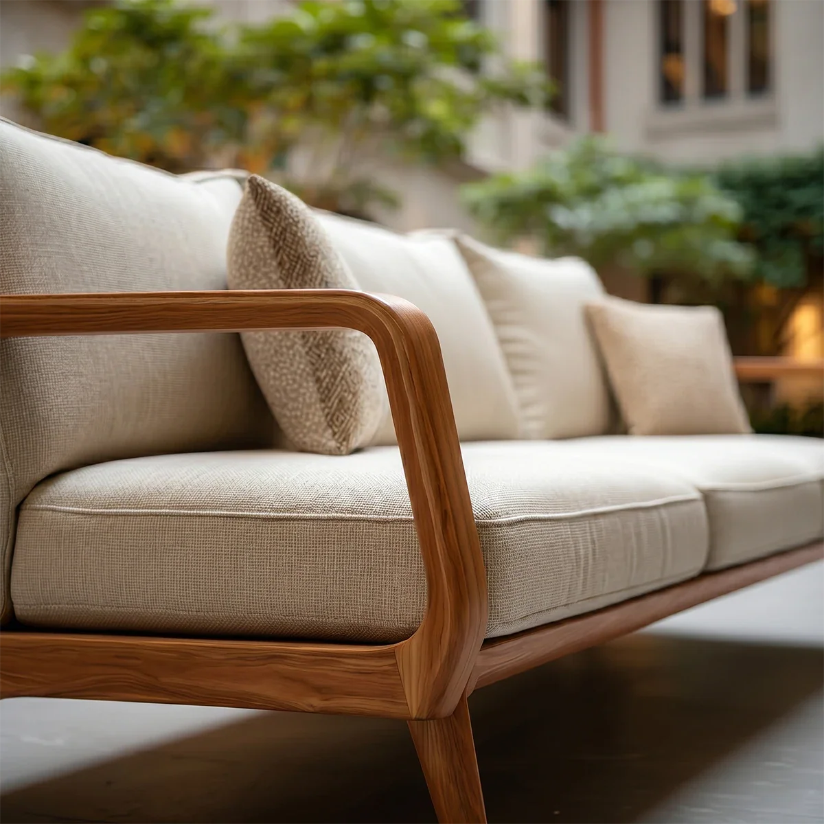 Modern Curved Sofa with Deep Seating and Cushioned Comfort for Living Rooms - ArborisWood - 3