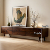 Modern Sculptural TV Stand Solid Wood Media Console Storage Unit - Arboriswood - 11