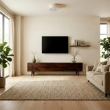 Modern Sculptural TV Stand Solid Wood Media Console Storage Unit - Arboriswood - 2