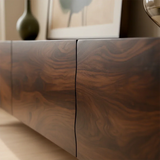 Modern Sculptural TV Stand Solid Wood Media Console Storage Unit - Arboriswood - 3