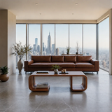 Modern Solid Wood Coffee Table with Open Shelf and Curved Form - Arboriswood - 13