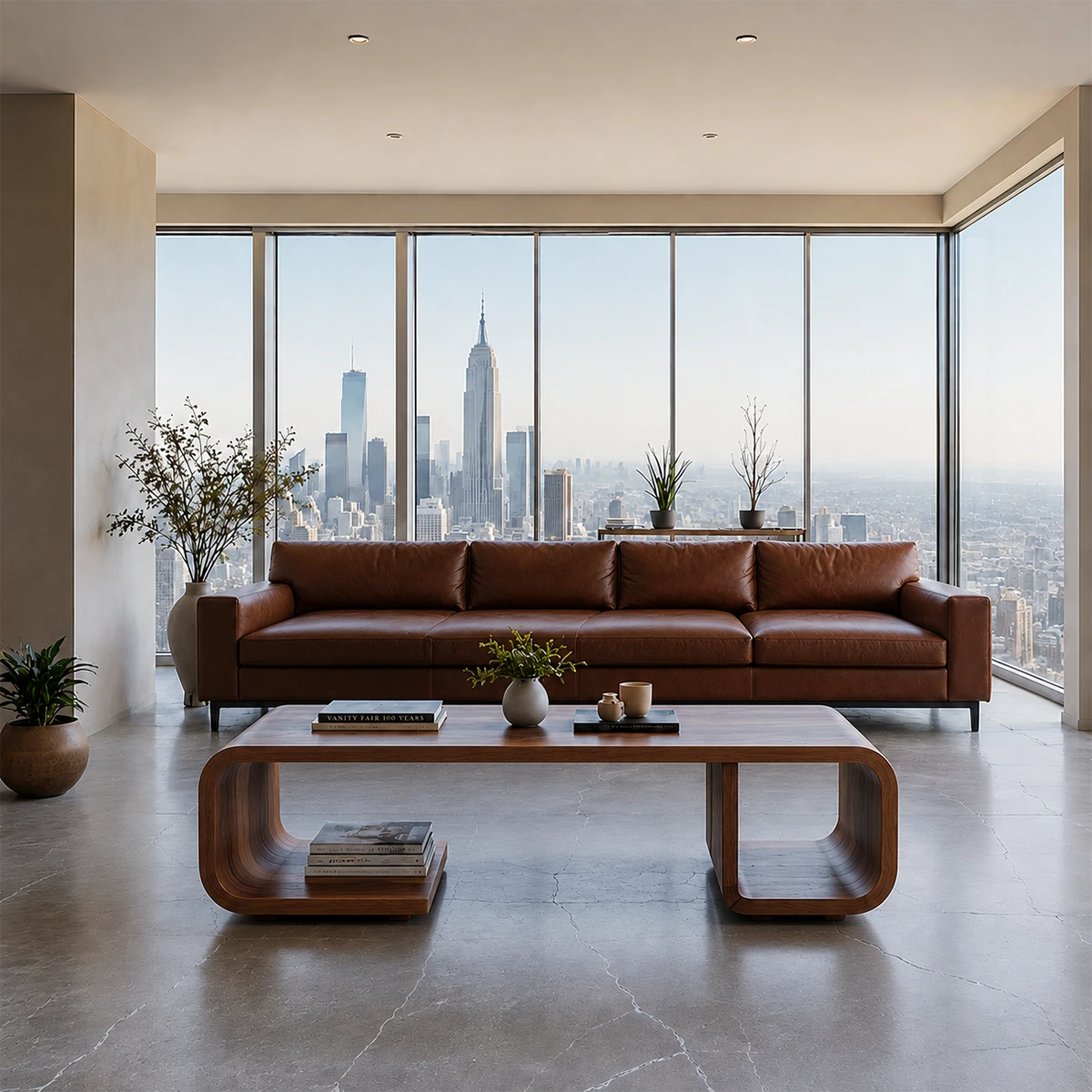 Modern Solid Wood Coffee Table with Open Shelf and Curved Form - ArborisWood - 14