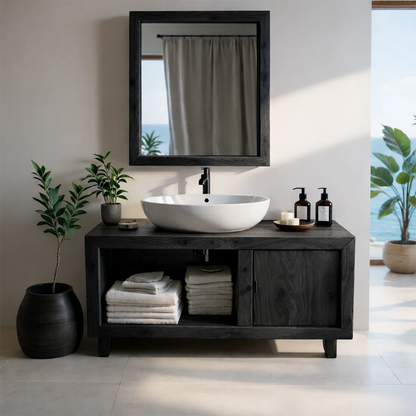 Natural Grain Bathroom Vanity Solid Wood Minimalist Style - ArborisWood - 10