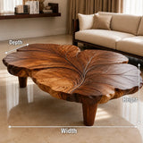 Natural Solid Wood Coffee Table with Sculptural Leaf Design – Wabi Sabi - Arboriswood - 6