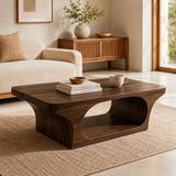 Natural Solid Wood Coffee Table with Sculptural Underbody – Japandi - Arboriswood - 10