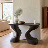 Natural Solid Wood Console Table with Sculptural Curved Legs – Wabi Sabi - Arboriswood - 8