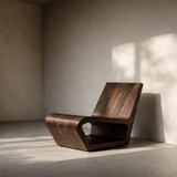 Natural Wood Lounge Chair with Sculptural Form and Low Profile Seating Design - Arboriswood - 5