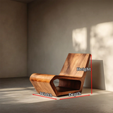 Natural Wood Lounge Chair with Sculptural Form and Low Profile Seating Design - Arboriswood - 9