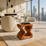 Minimalist side table with open sculptural profile for elegant modern living spaces