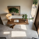 Modern sideboard console with flowing tree base and hidden drawers for organization