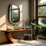Organic Curve Bathroom Vanity Natural Solid Wood Sculptural Base - Arboriswood - 10