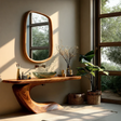 Organic Curve Bathroom Vanity Natural Solid Wood Sculptural Base - Arboriswood
