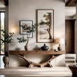 Organic Driftwood Style Console Table in Natural Solid Wood with Drawers - Arboriswood