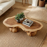 Organic Form Coffee Table – Solid Wood Sculpted Center Table for Home - Arboriswood - 4
