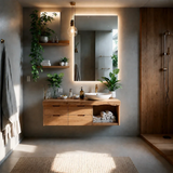 Organic Live Edge Solid Wood Floating Vanity With Drawer Storage - Arboriswood - 13