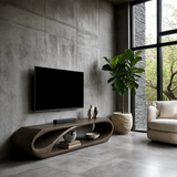Organic Solid Wood TV Stand with Open Sculptural Storage for Modern Interiors - Arboriswood - 6