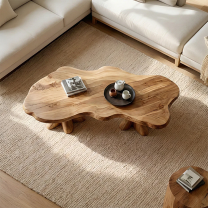 Organic Tree Form Coffee Table – Solid Wood Sculptural Living Room Table - ArborisWood - 4
