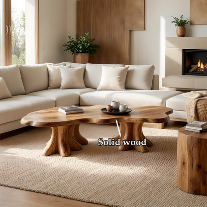Organic Tree Form Coffee Table – Solid Wood Sculptural Living Room Table - ArborisWood - 8