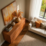 Organic Wave Sideboard Cabinet in Natural Solid Wood Design - ArborisWood - 6