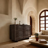 Organic Wave Sideboard Cabinet in Natural Solid Wood for Modern Interiors - ArborisWood - 7