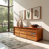 Rounded Edge Sideboard in Natural Solid Wood with Minimalist Drawer Storage - ArborisWood - 11