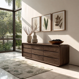 Rounded Edge Sideboard in Natural Solid Wood with Minimalist Drawer Storage - ArborisWood - 7