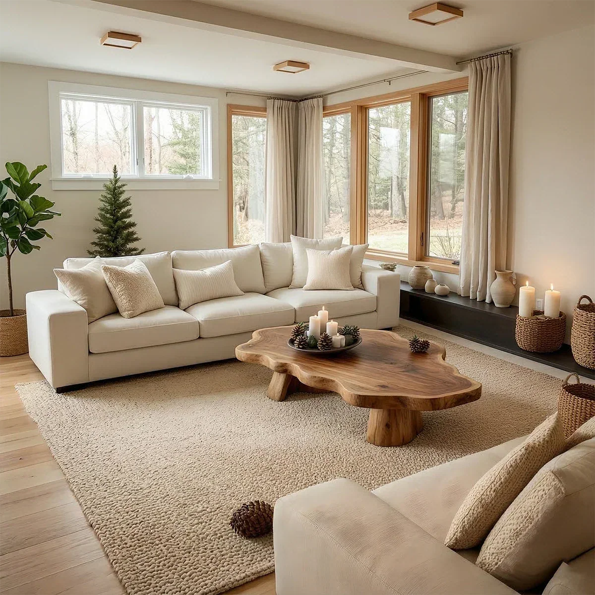 Rustic Coffee Table – Solid Wood Freeform Design for Cozy Interiors - Arboriswood - 2