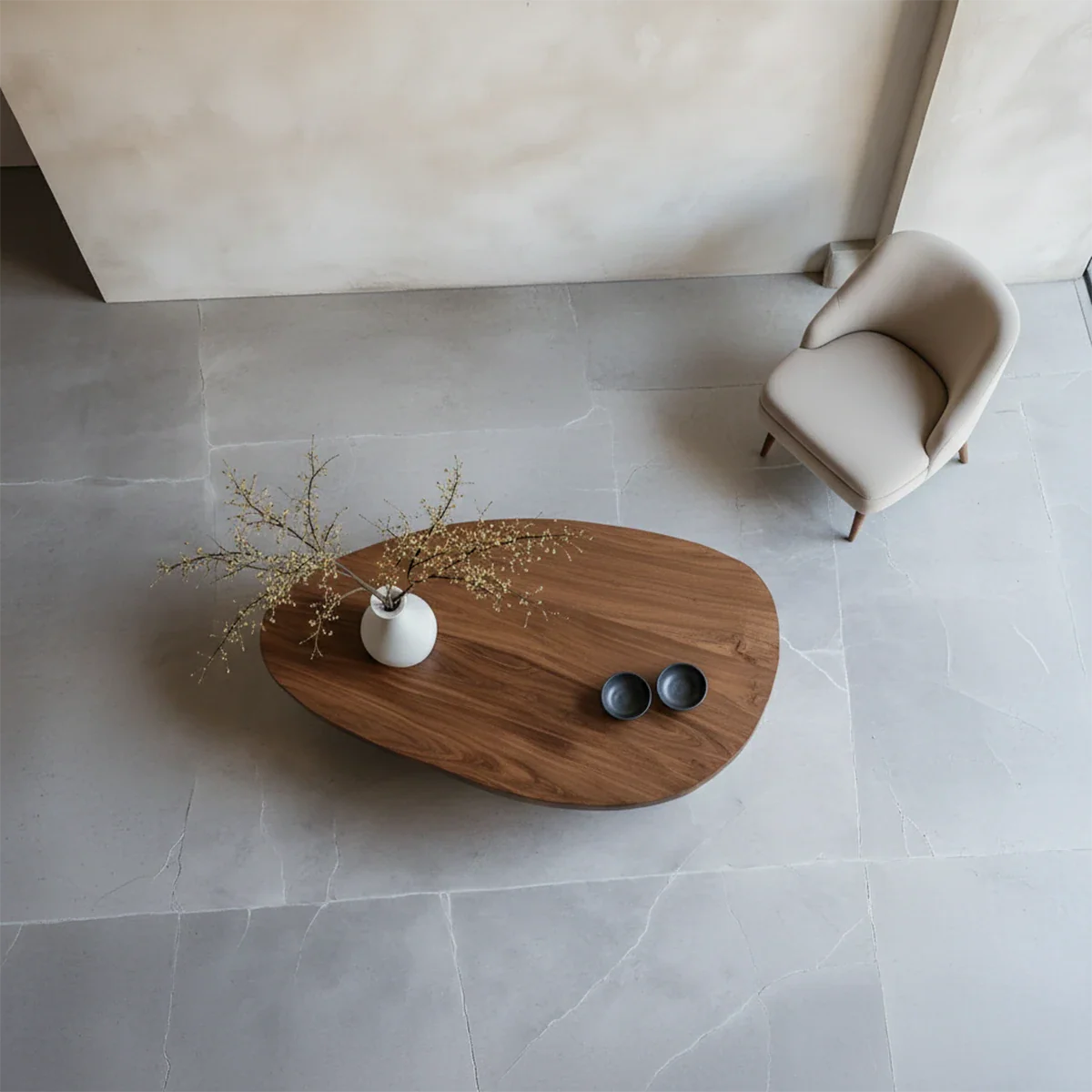 Sculpted Wave Coffee Table – Solid Wood Contemporary Art Form - ArborisWood - 5
