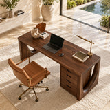 Spacious workstation desk with drawer pedestal and clean lines for focused tasks