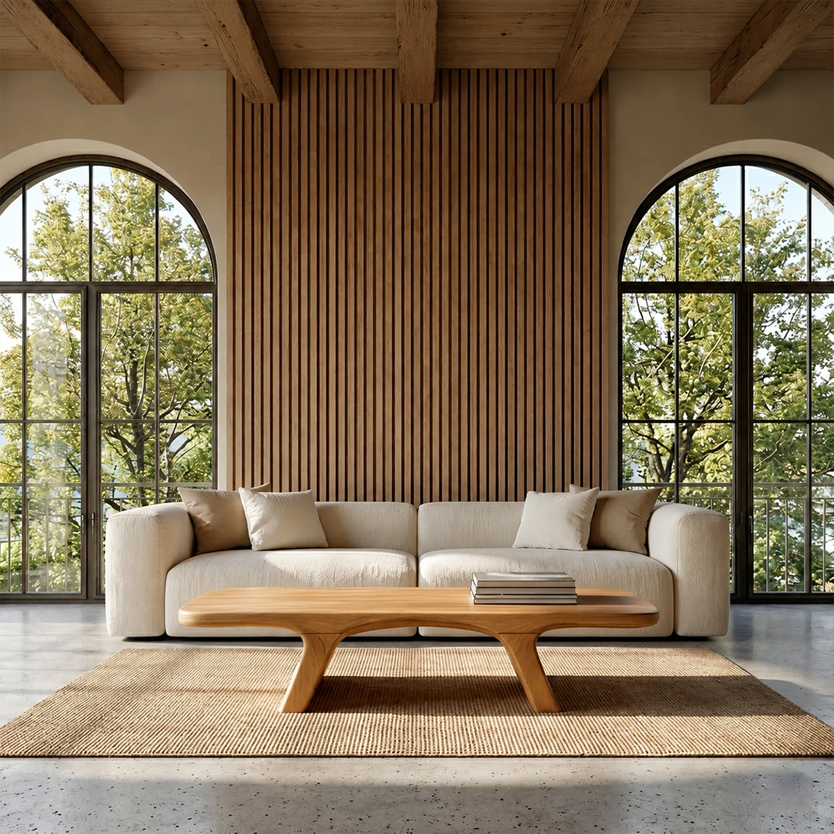 Sculptural Low Coffee Table in Natural Wood – Modern Center Table for Living Spaces - ArborisWood - 12