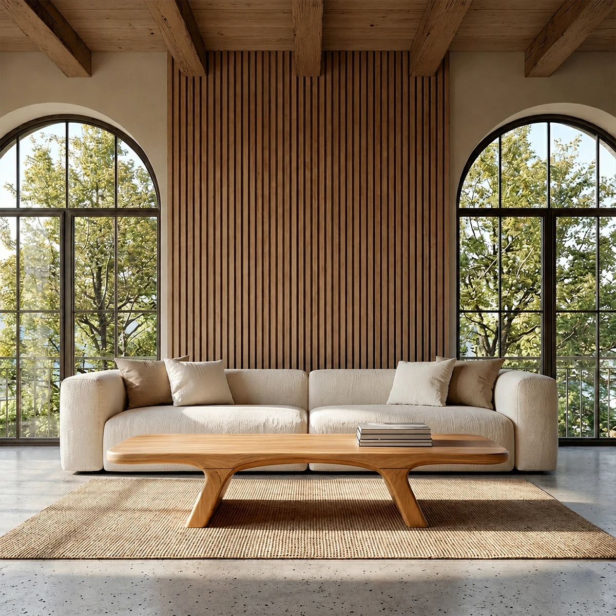 Sculptural Low Coffee Table in Natural Wood – Modern Center Table for Living Spaces - ArborisWood - 13