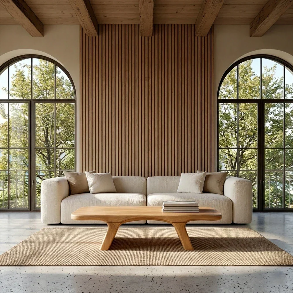 Sculptural Low Coffee Table in Natural Wood – Modern Center Table for Living Spaces - Arboriswood - 3
