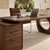Featuring three drawers, this computer desk keeps work essentials neatly organized