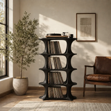 Slender Natural Solid Wood Audio Storage Cabinet for Vinyl Record Collections - Arboriswood - 8