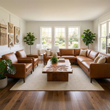 Solid Wood Coffee Table with Hand-Carved Leaf Pattern and Live Edge - Arboriswood - 2