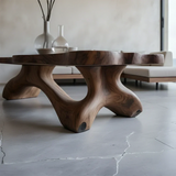 Solid Wood Coffee Table with Live Edge Top and Sculptural Base - Arboriswood - 4