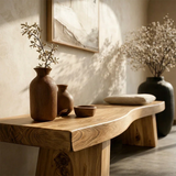 Solid Wood Entryway Bench with Block Legs Modern Hallway Seating - ArborisWood - 3