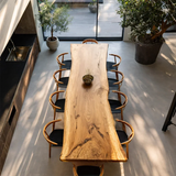 Solid Wood Live Edge Dining Table with Natural Organic Form for Modern Interiors - Arboriswood - 6