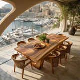 Solid Wood Live Edge Dining Table with Sculptural U-Base for Modern Interiors - ArborisWood - 4