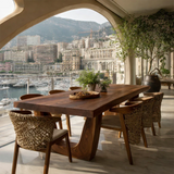 Solid Wood Live Edge Dining Table with Sculptural U-Base for Modern Interiors - ArborisWood - 6