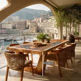 Solid Wood Live Edge Dining Table with Sculptural U-Base for Modern Interiors - ArborisWood - 9