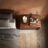 Solid Wood Nightstand with Vertical Ripple Front and Modern Storage Design - ArborisWood - 6