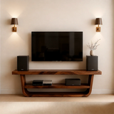 Solid Wood TV Stand with Open Frame Design and Display Shelving - Arboriswood - 14