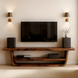 Solid Wood TV Stand with Open Frame Design and Display Shelving - Arboriswood