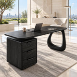 For daily productivity, this workstation desk provides three drawers and ample worktop