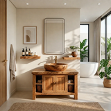 Traditional Cabinet Bathroom Vanity Natural Solid Wood Handcrafted - Arboriswood - 13