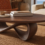 Wabi Sabi Coffee Table with a Sculptural Curved Loop Base Design - Arboriswood - 4